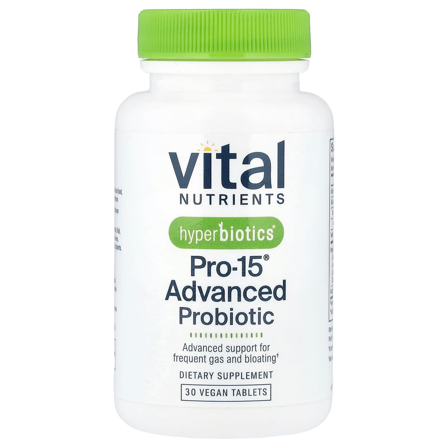 Vital Nutrients, Hyperbiotics®, Pro-15® Advanced Probiotic, 30 Vegan Tablets - Image 1