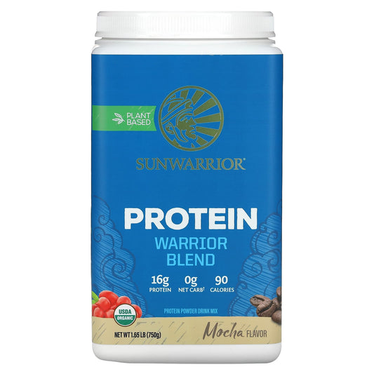 Sunwarrior, Warrior Blend, Protein, Mocha, 1.65 lb (750 g) - Image 1