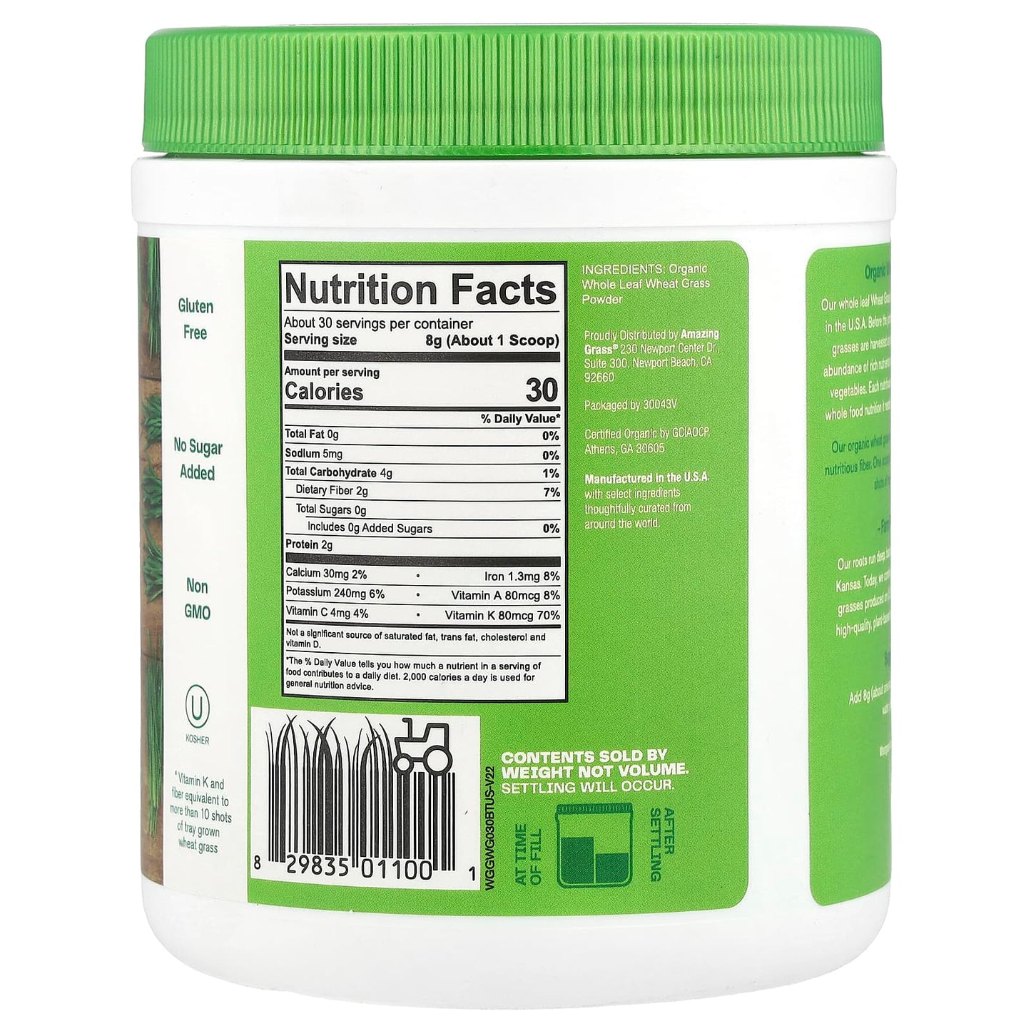 Boost Energy Naturally with USDA Organic Wheat Grass Powder by Amazing Grass - Image 2
