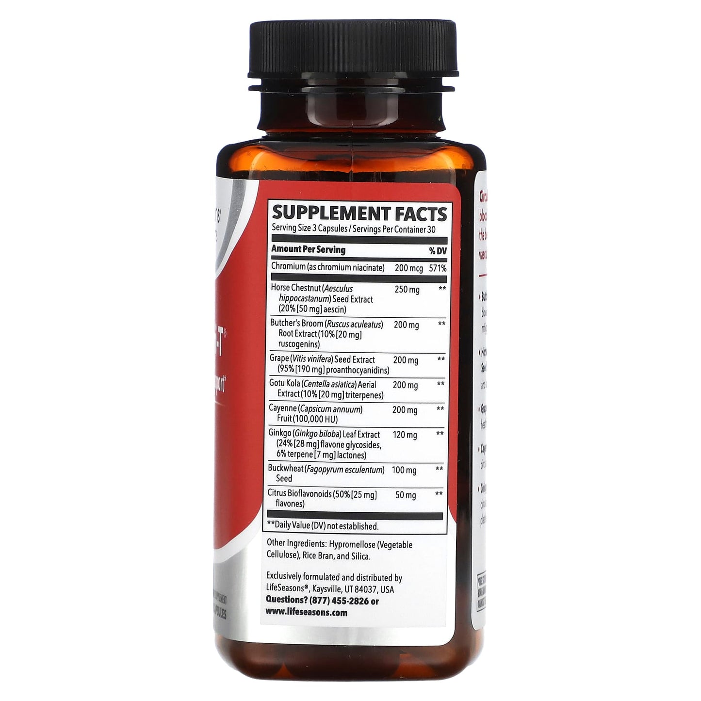 LifeSeasons, Circulari-T, Blood Flow Support, 90 Veg Capsules - Image 2