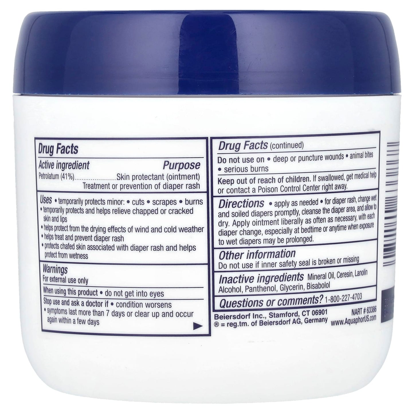 Fragrance-Free Aquaphor Healing Ointment - 14 oz for Dry, Chapped Skin - Image 2