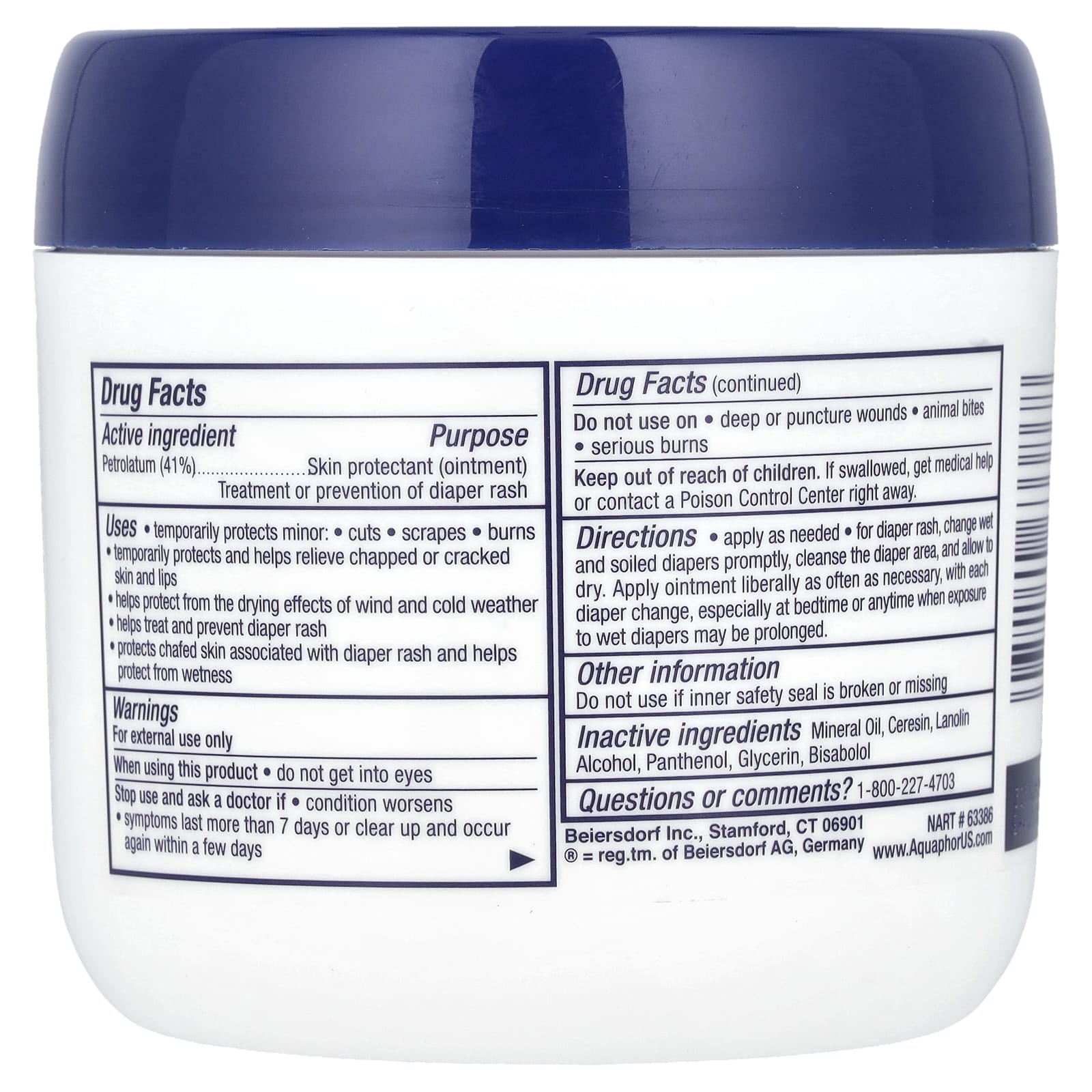 Fragrance-Free Aquaphor Healing Ointment - 14 oz for Dry, Chapped Skin - Image 2