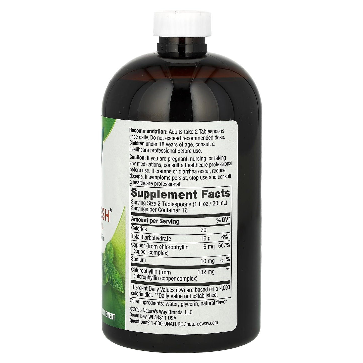 Nature's Way, Chlorofresh, Liquid Chlorophyll, Mint, 16 fl oz (480 ml) - Image 2