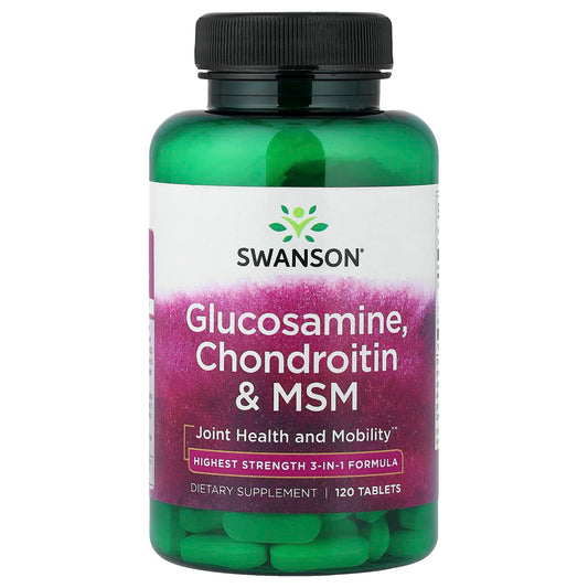 Swanson, Glucosamine, Chondroitin & MSM, 120 Tablets - Image 1