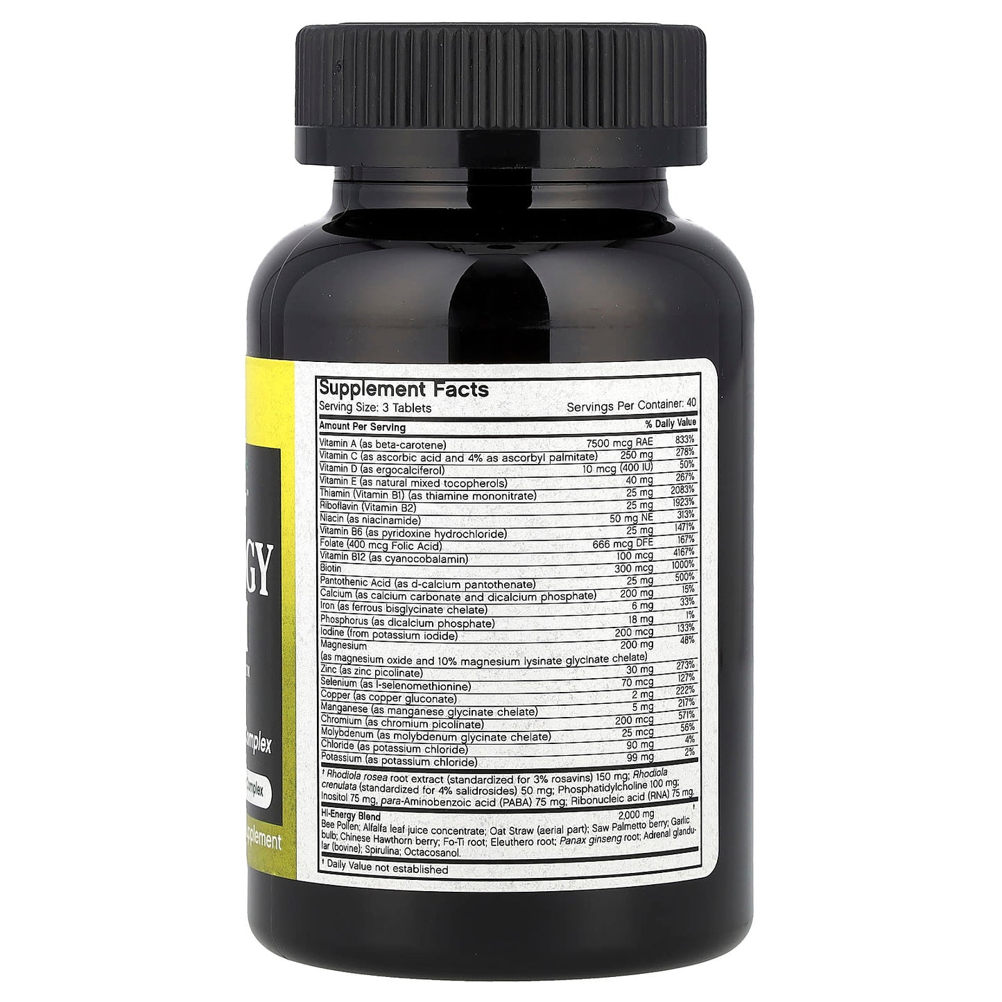 FutureBiotics Hi Energy Multi for Men, Advanced Rhodiola Complex, 120 Tablets - Image 2
