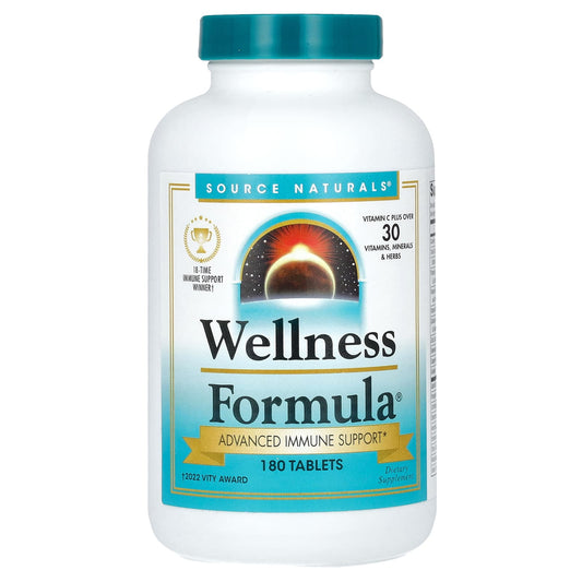 Source Naturals, Wellness Formula, Advanced Immune Support, 180 Tablets - Image 1