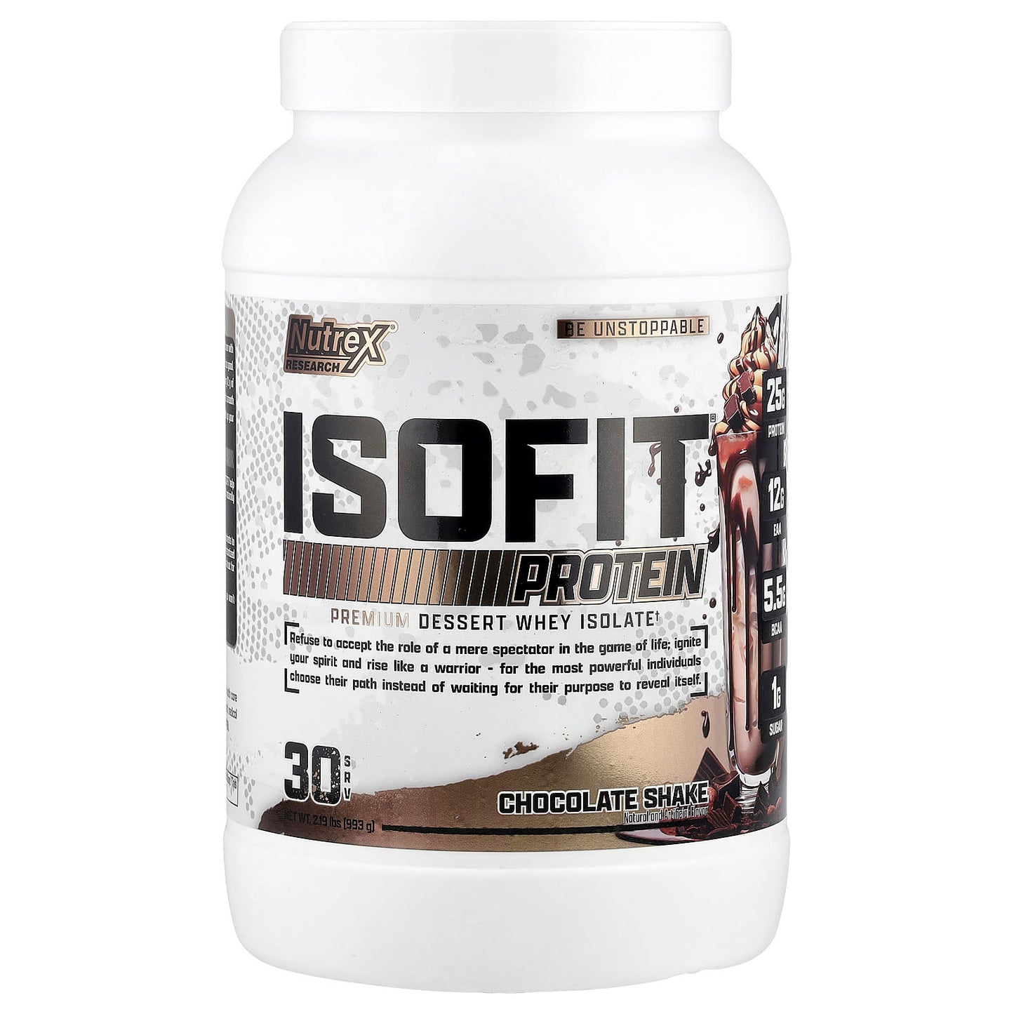 Nutrex Research, IsoFit® Protein, Chocolate Shake, 2.19 lb (993 g) - Image 1