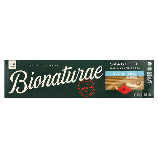 Organic Gluten-Free Rice & Lentil Spaghetti by Bionaturae, 12 oz - Image 1