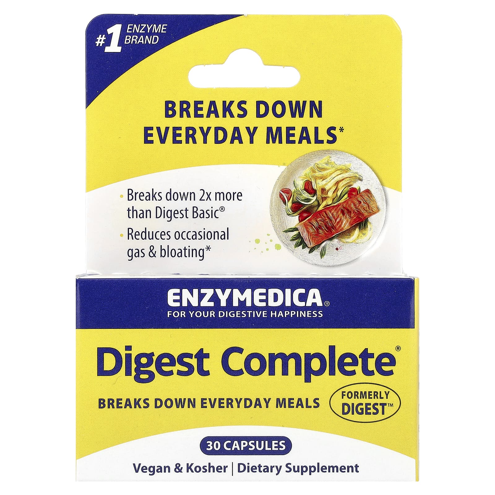 Enzymedica Digest Complete 30 Capsules - Break Down Everyday Meals - Image 1