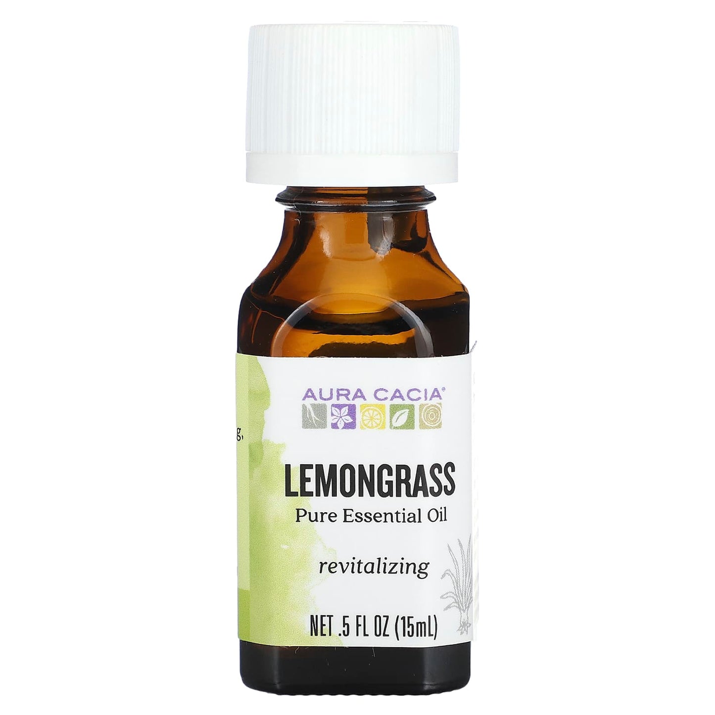 Lemongrass Essential Oil - Aura Cacia 0.5 fl oz (15 ml) - Image 1