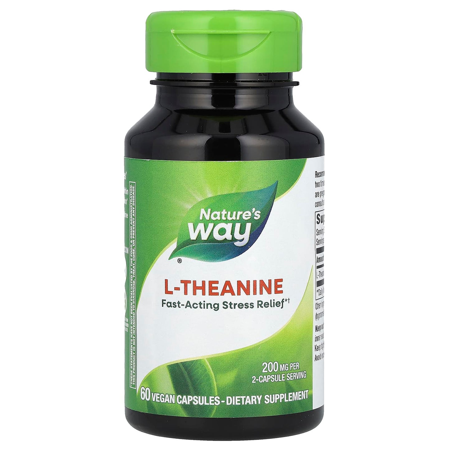Nature's Way, L-Theanine, 60 Vegan Capsules (100 mg per Capsule) - Image 1