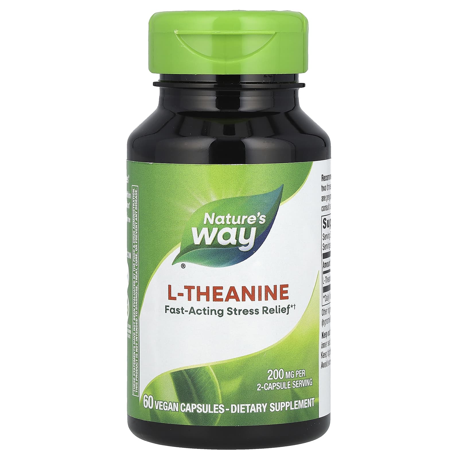 Nature's Way, L-Theanine, 60 Vegan Capsules (100 mg per Capsule) - Image 1