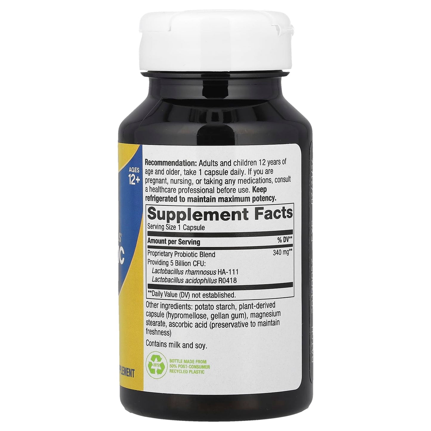 Nature's Way, Primadophilus® Probiotic, Ages 12+, 5 Billion CFU, 90 Capsules - Image 2