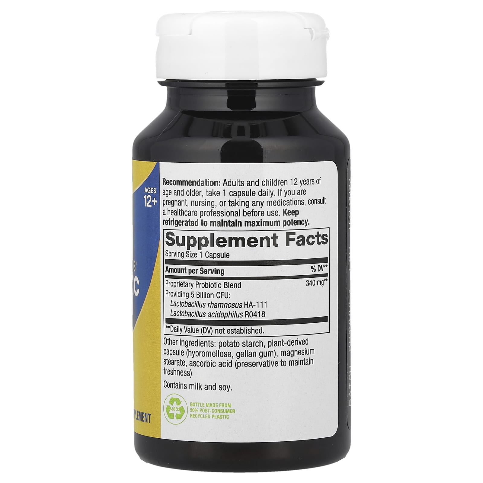 Nature's Way, Primadophilus® Probiotic, Ages 12+, 5 Billion CFU, 90 Capsules - Image 2