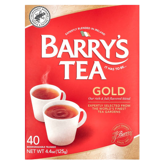 Barry's Gold Blend Tea, 40 Bags, Rainforest Alliance Certified - Image 1
