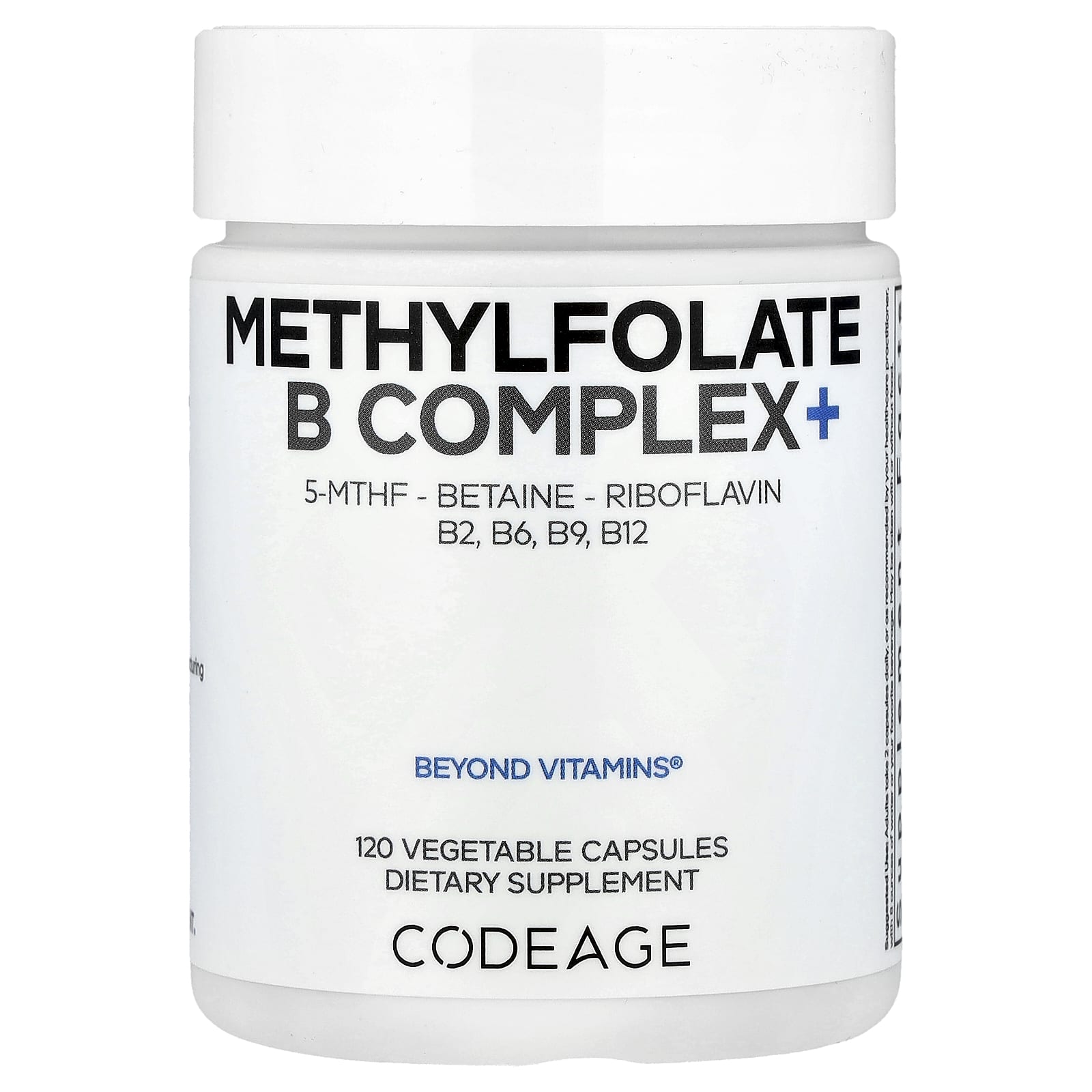 Codeage Methylfolate B Complex+ for Energy & Mood Support | 120 Capsules - Image 1