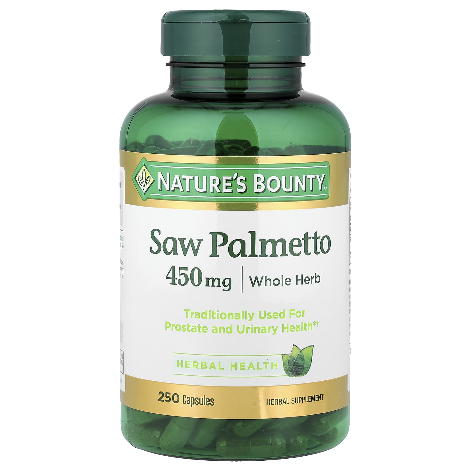Nature's Bounty, Saw Palmetto, 450 mg, 250 Capsules - Image 1
