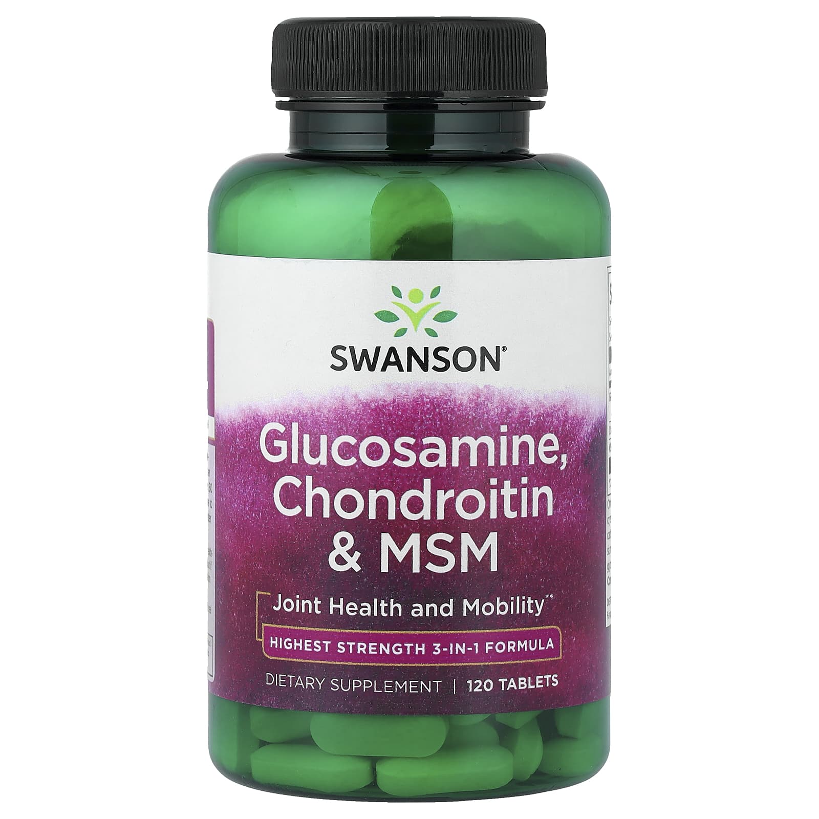 Swanson, Glucosamine, Chondroitin & MSM, 120 Tablets - Image 1