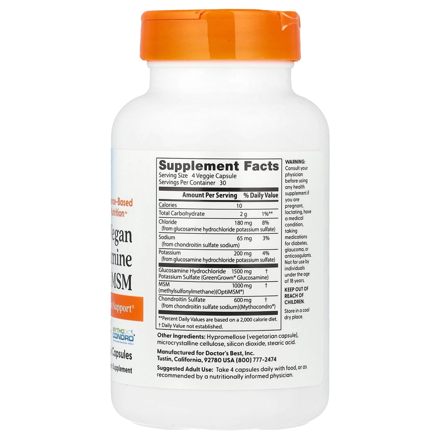 Vegan Glucosamine Chondroitin MSM Supplement for Joint Health - Image 2