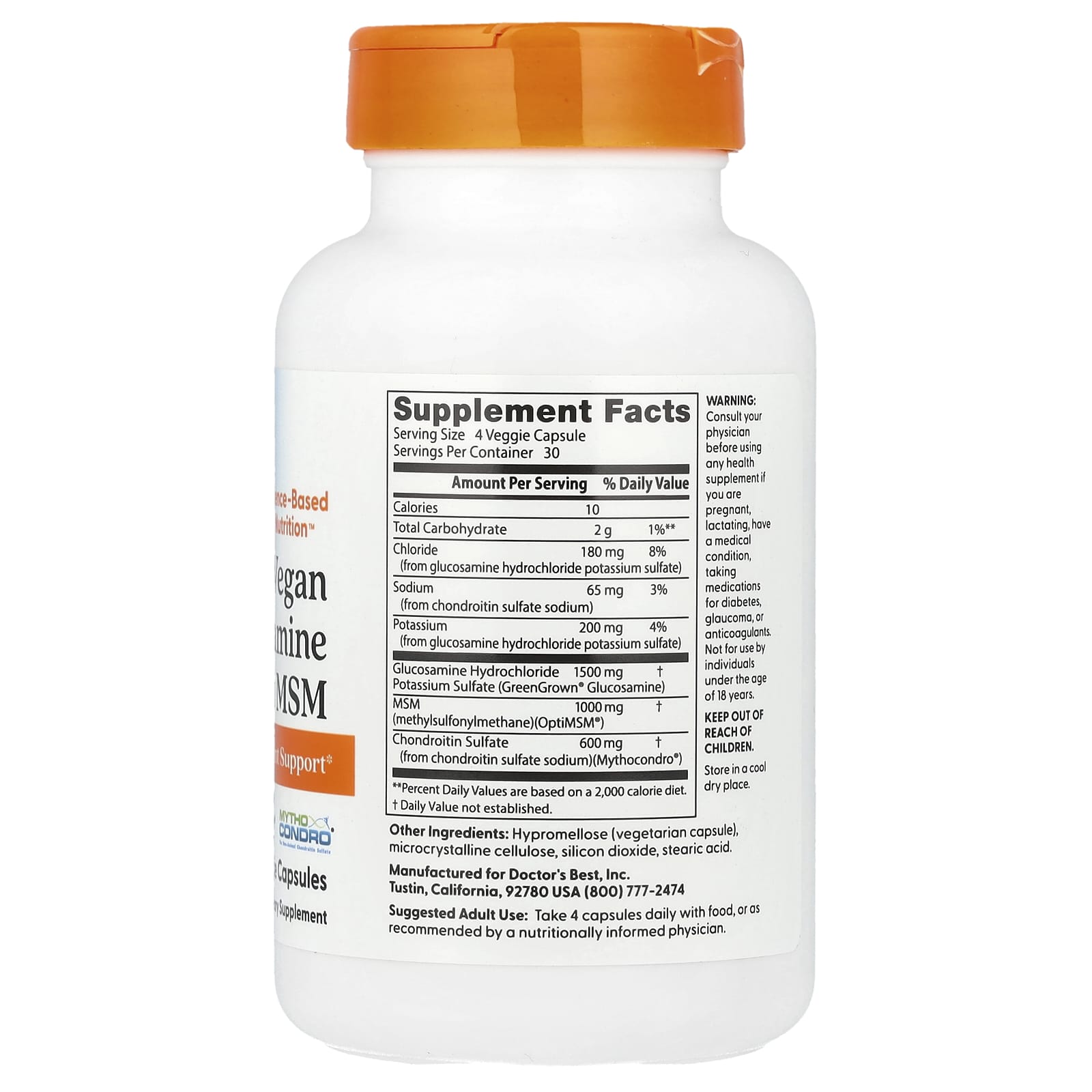 Vegan Glucosamine Chondroitin MSM Supplement for Joint Health - Image 2