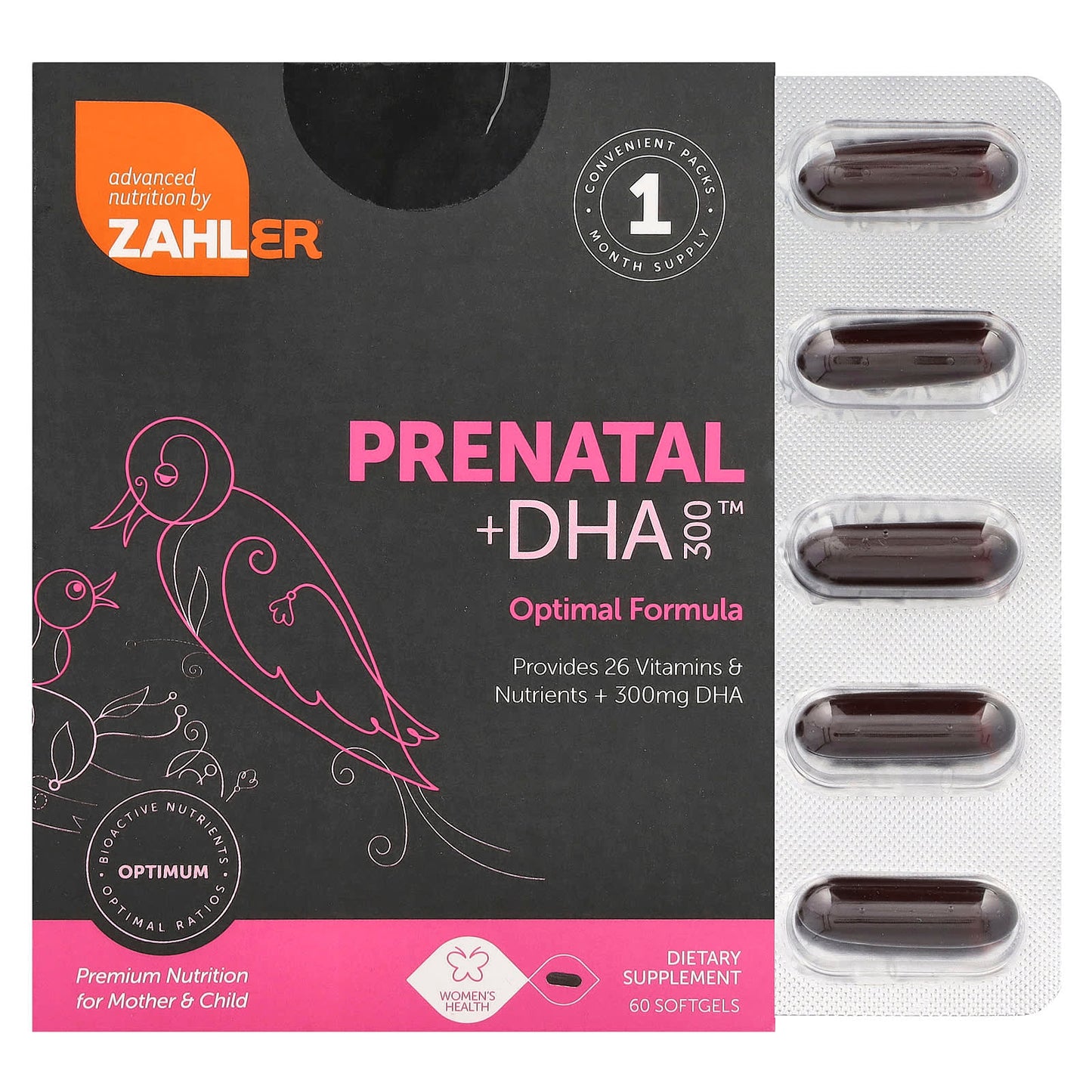 Zahler, Prenatal + DHA 300, 120 Softgels - Image 1