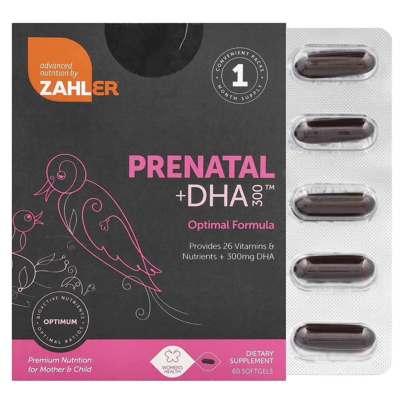 Zahler, Prenatal + DHA 300, 120 Softgels - Image 1