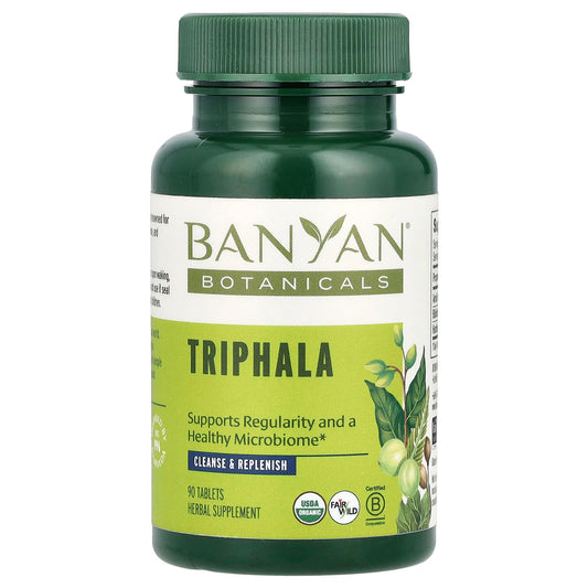 Banyan Botanicals Triphala, 90 USDA Organic Tablets for Digestive Health - Image 1