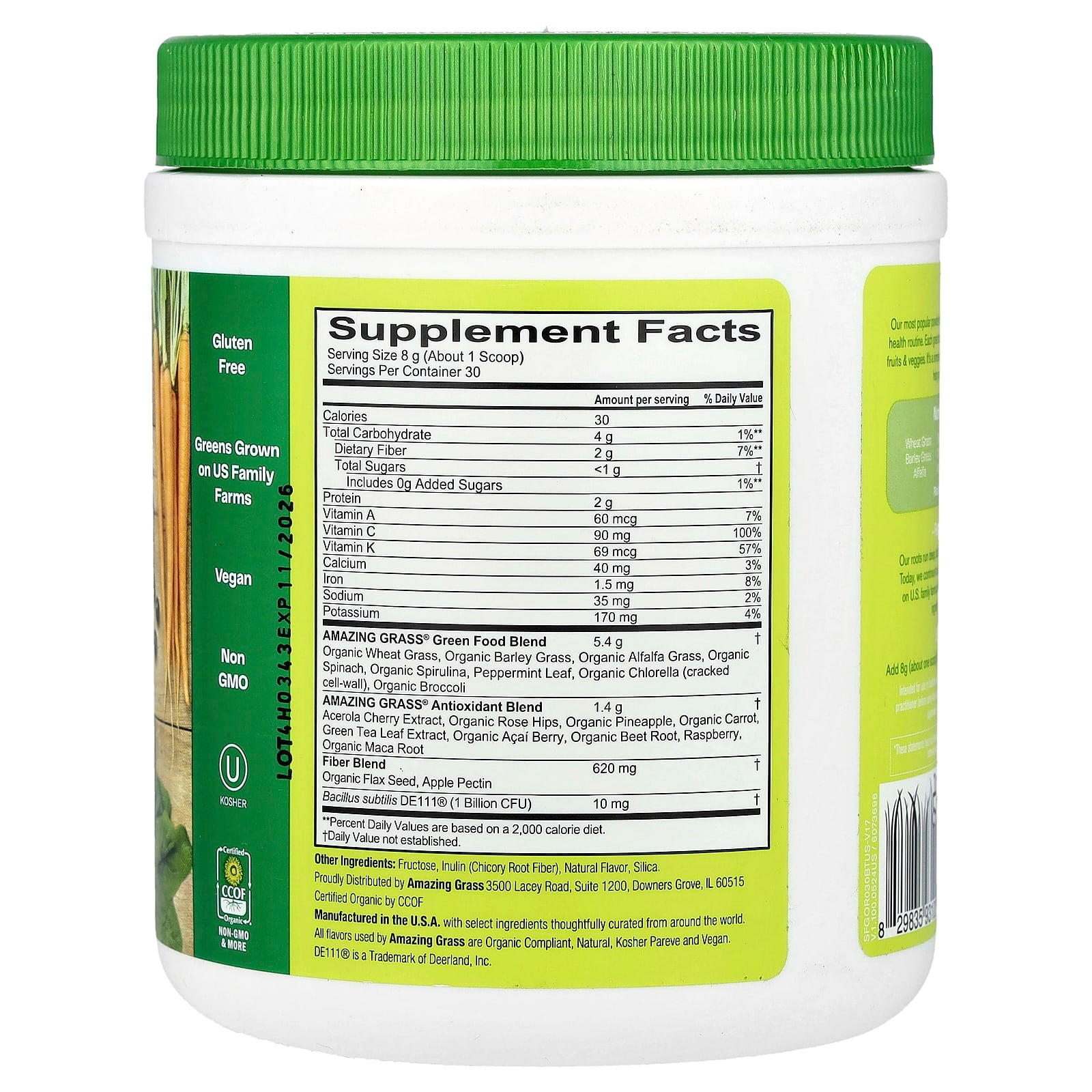 Amazing Grass Greens Blend Superfood, 14 Whole Food Ingredients - Image 2