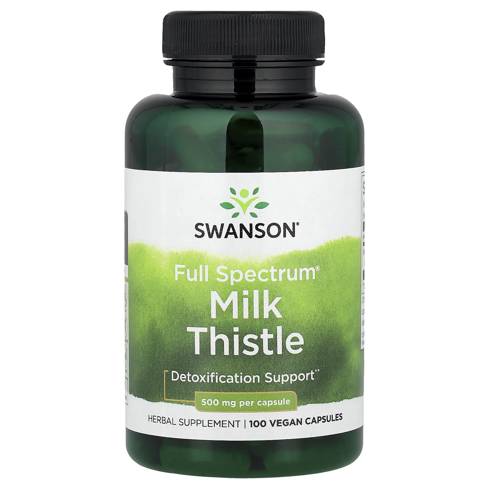 Swanson, Full Spectrum® Milk Thistle, 500 mg, 100 Vegan Capsules - Image 1