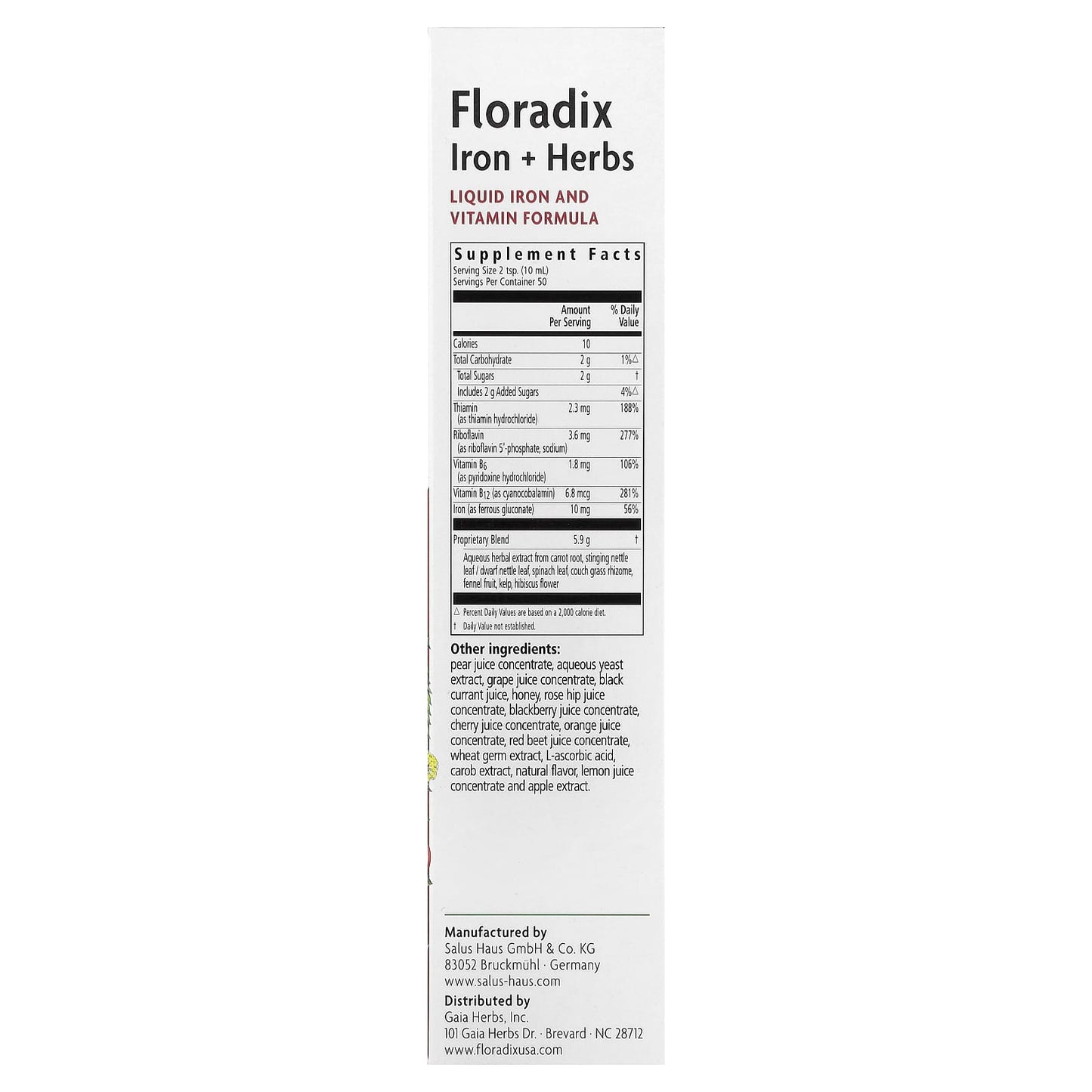 Floradix Iron + Herbs Liquid Supplement for Healthy Energy - Image 2