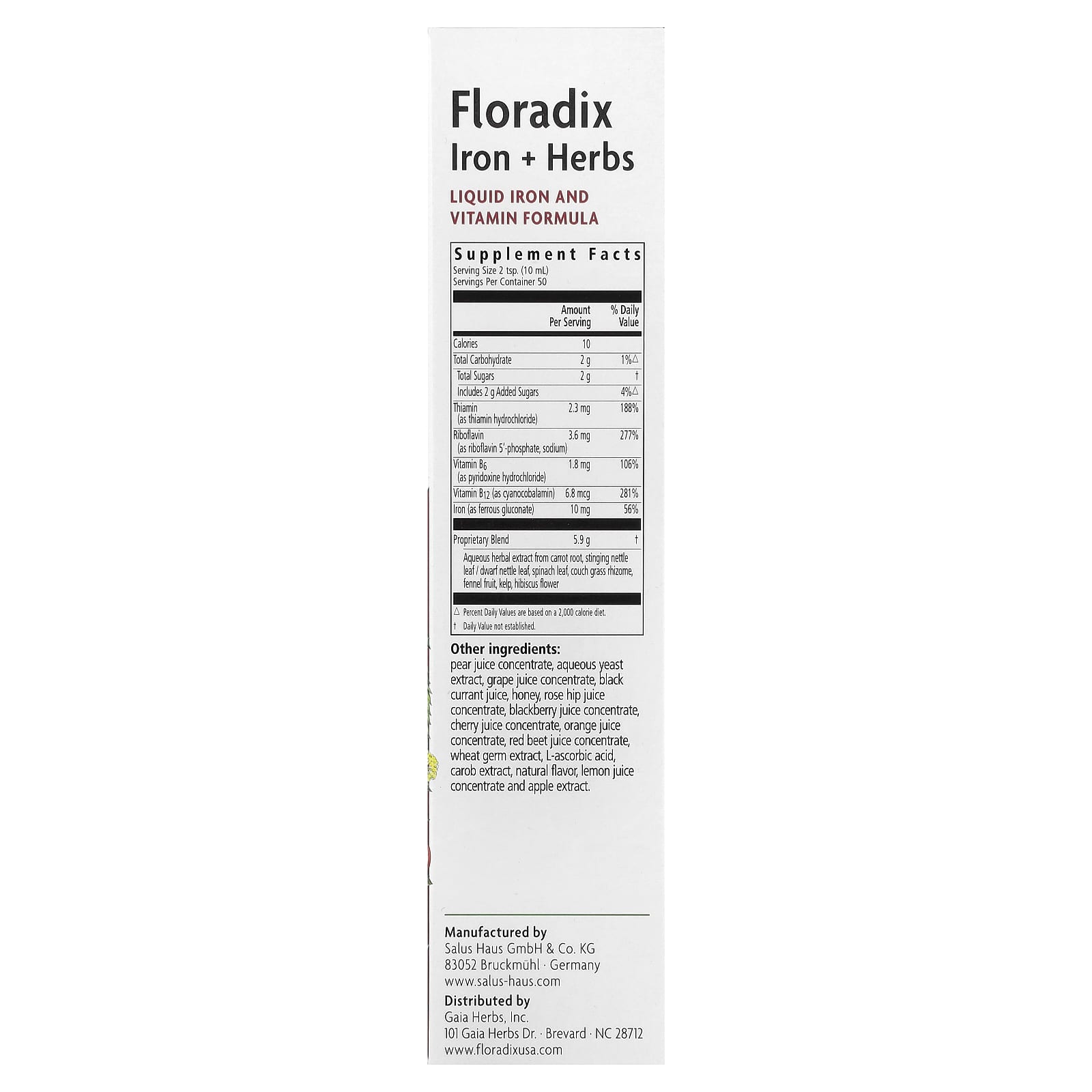 Floradix Iron + Herbs Liquid Supplement for Healthy Energy - Image 2