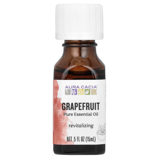 Aura Cacia Grapefruit Essential Oil: Uplifting Mood and Revitalizing Energy - Image 1