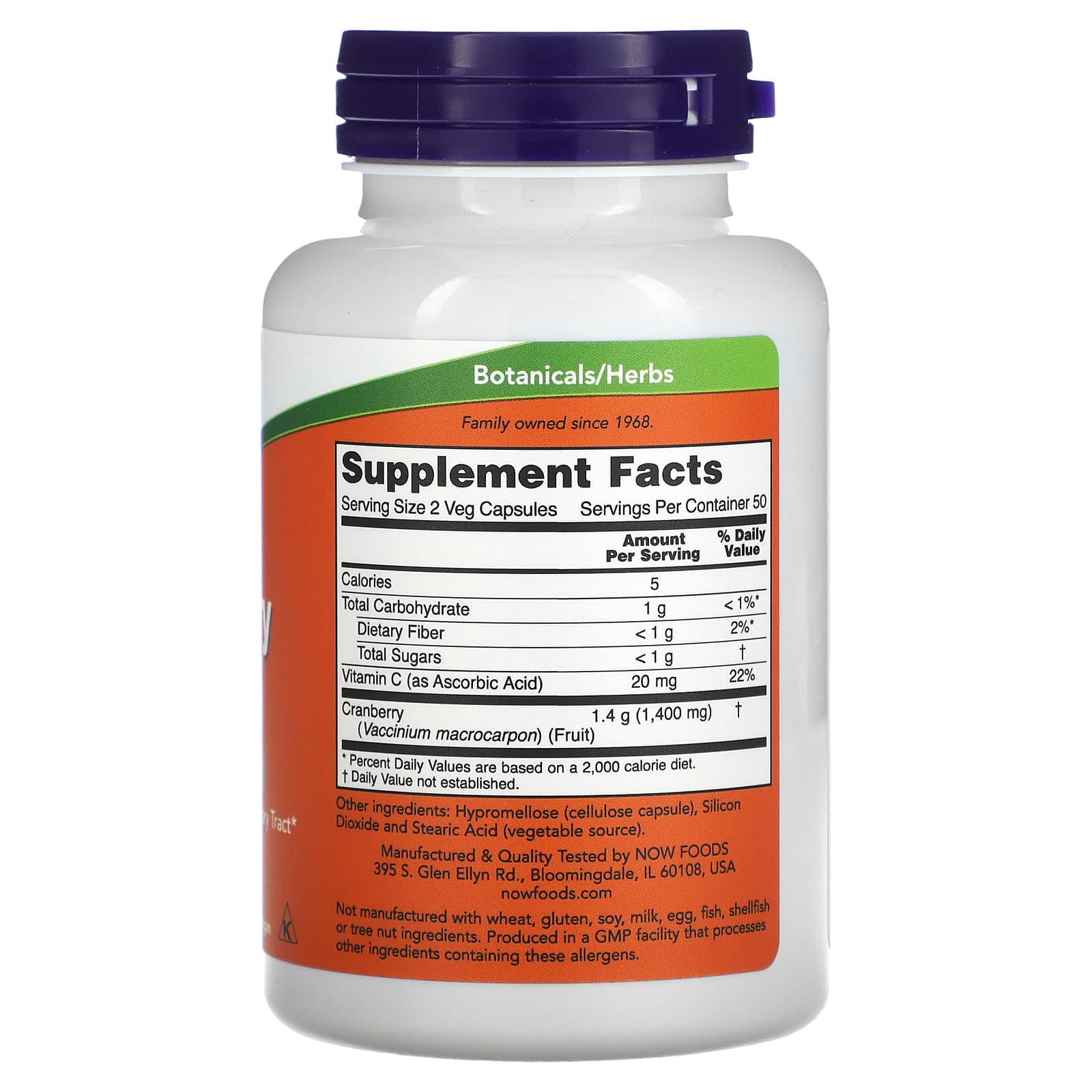NOW Foods, Cranberry Caps, 100 Veg Capsules - Image 2