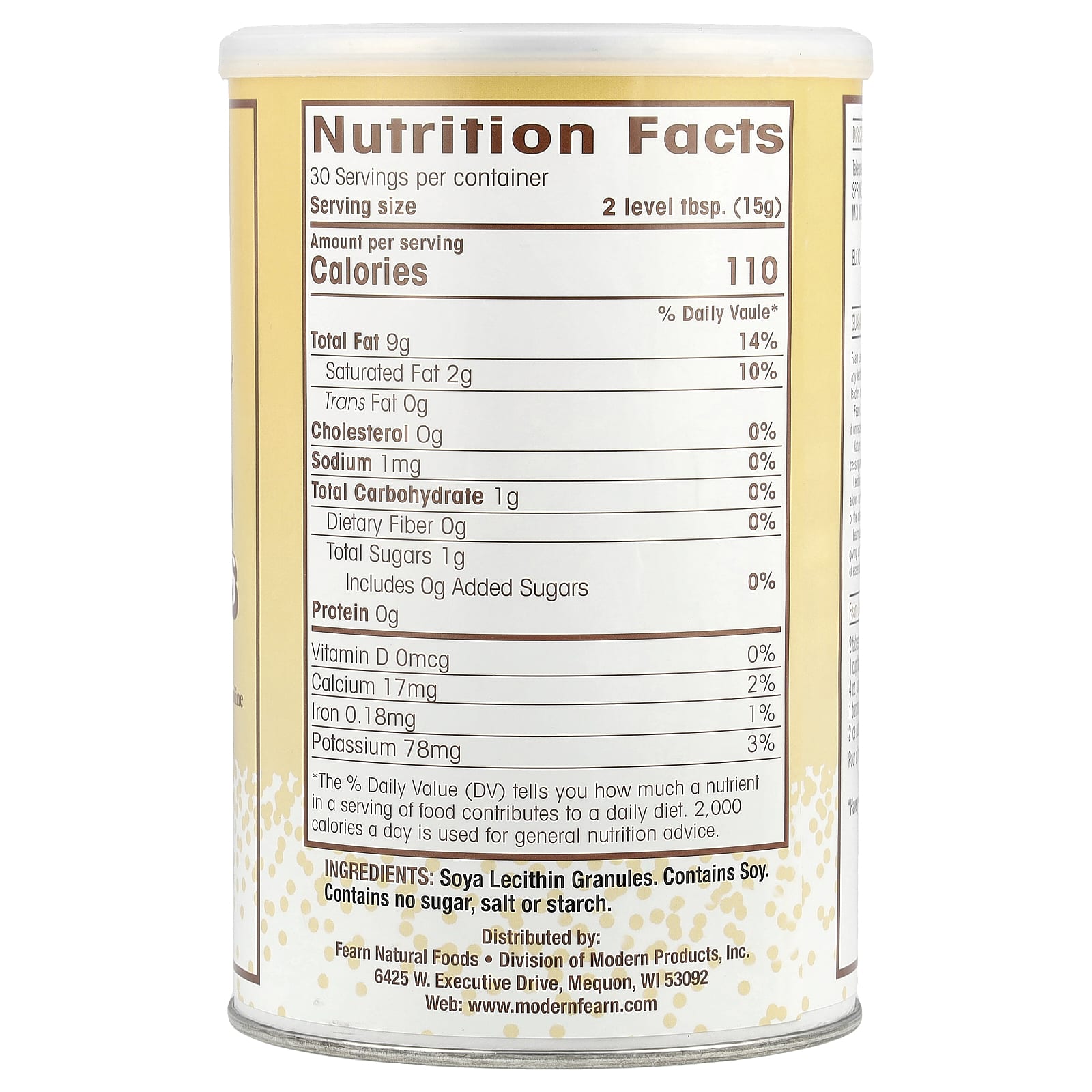 Fearn Natural Foods Lecithin Granules for Brain Health & Digestion - Image 2