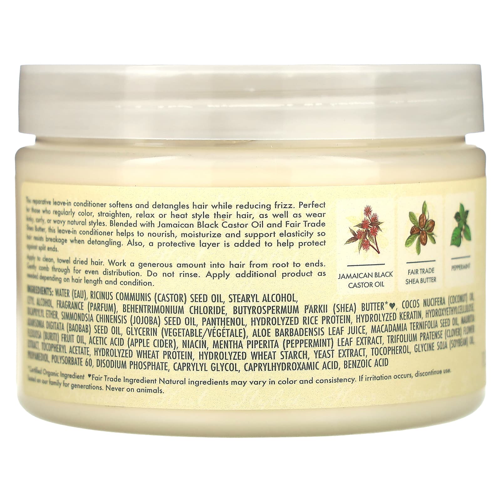 SheaMoisture, Jamaican Black Castor Oil, Strengthen & Restore Leave-In Conditioner, 11.5 fl oz (340 ml) - Image 2
