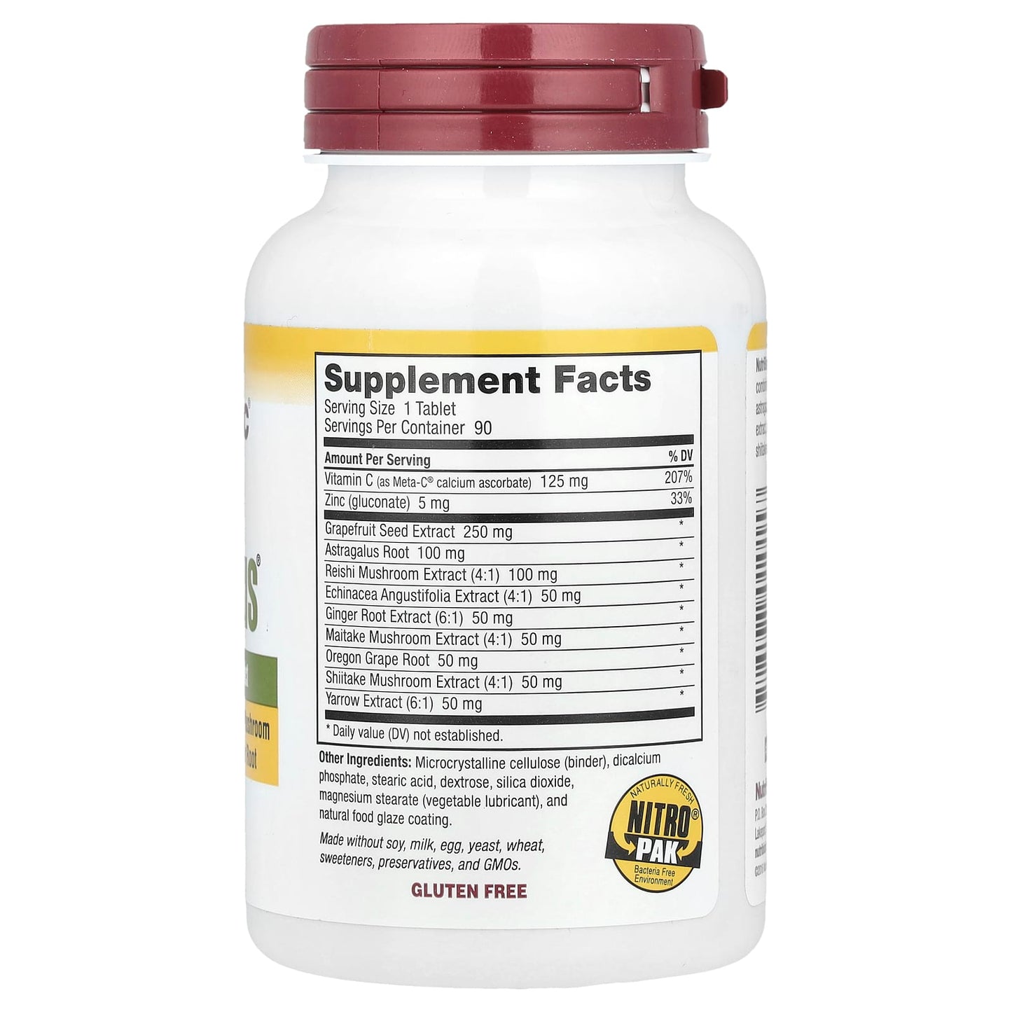 NutriBiotic, DefensePlus®, Maximum Strength, 90 Vegan Tablets - Image 2