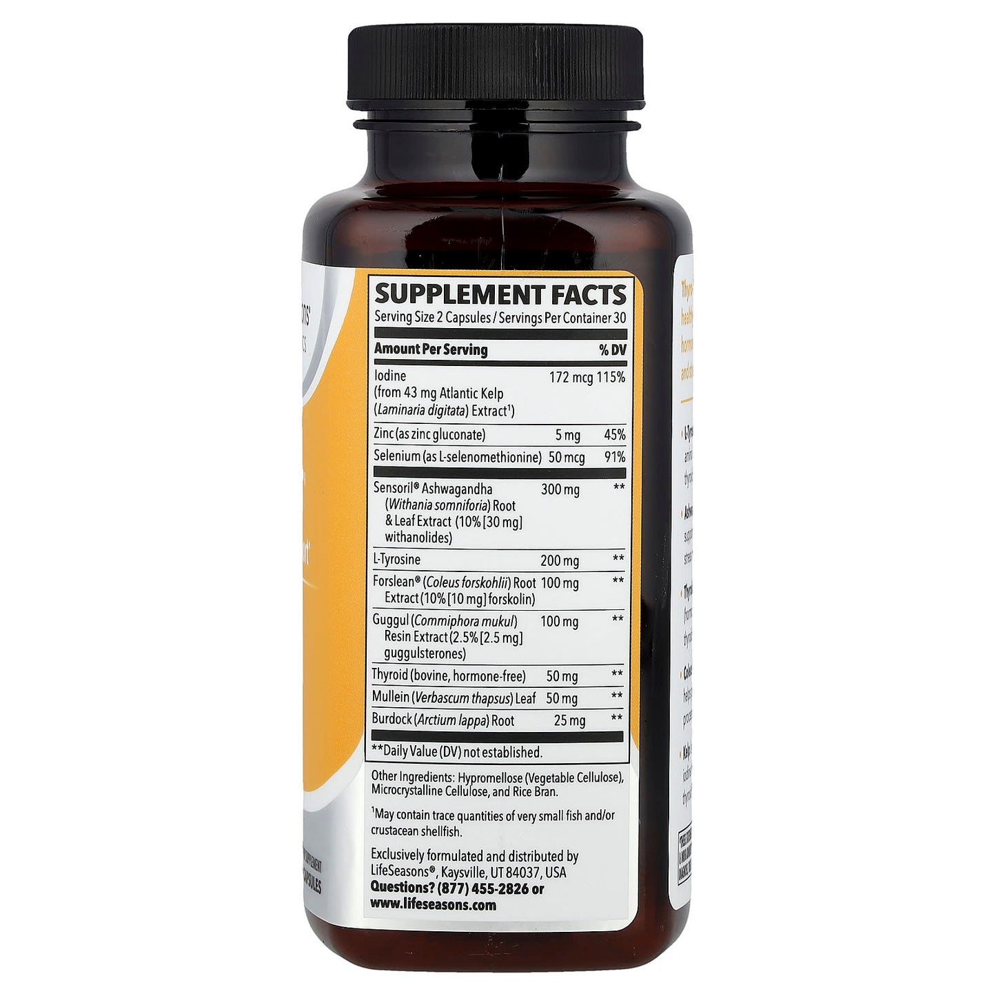 LifeSeasons, Thyro-T®, Thyroid Support, 60 Capsules - Image 2