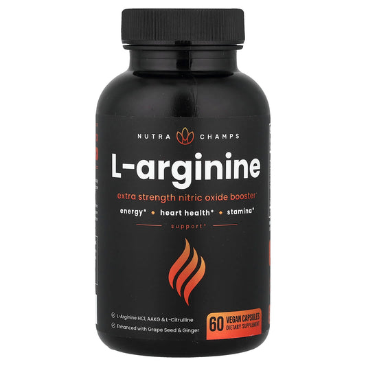 NutraChamps, L-Arginine, 60 Vegan Capsules - Image 1