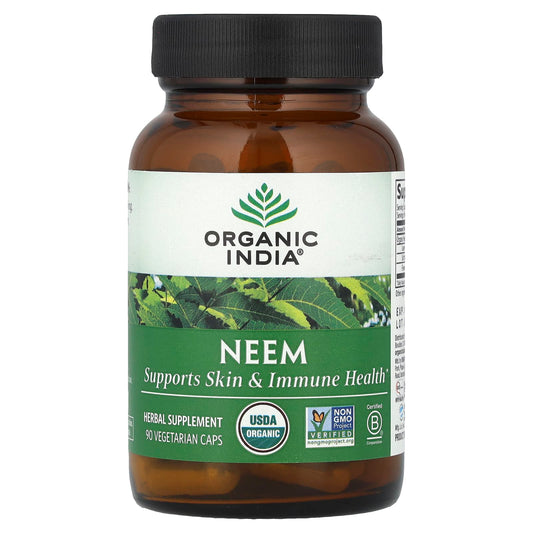 Organic India, Neem, 90 Vegetarian Caps - Image 1