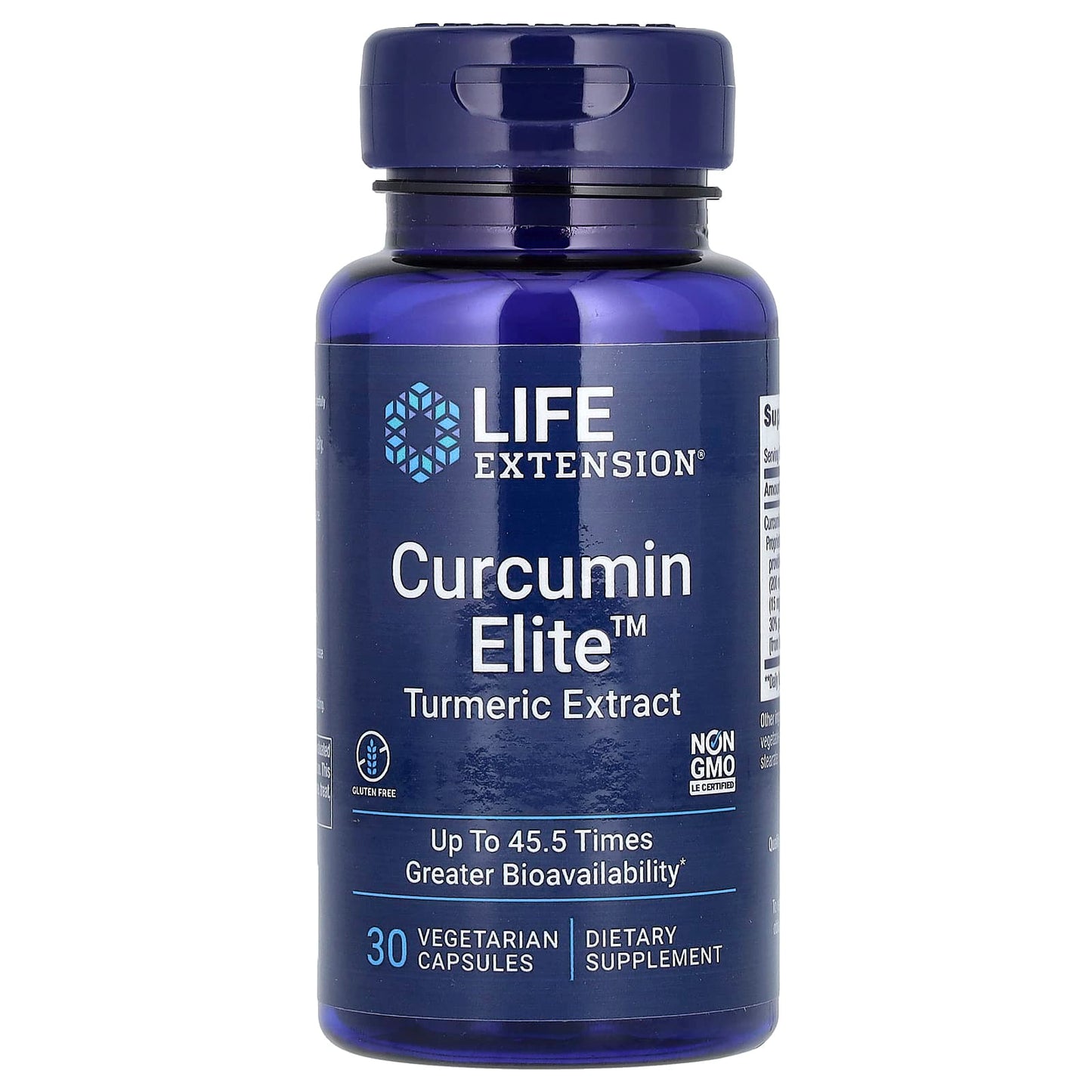 Life Extension, Curcumin Elite, Turmeric Extract, 30 Vegetarian Capsules - Image 1