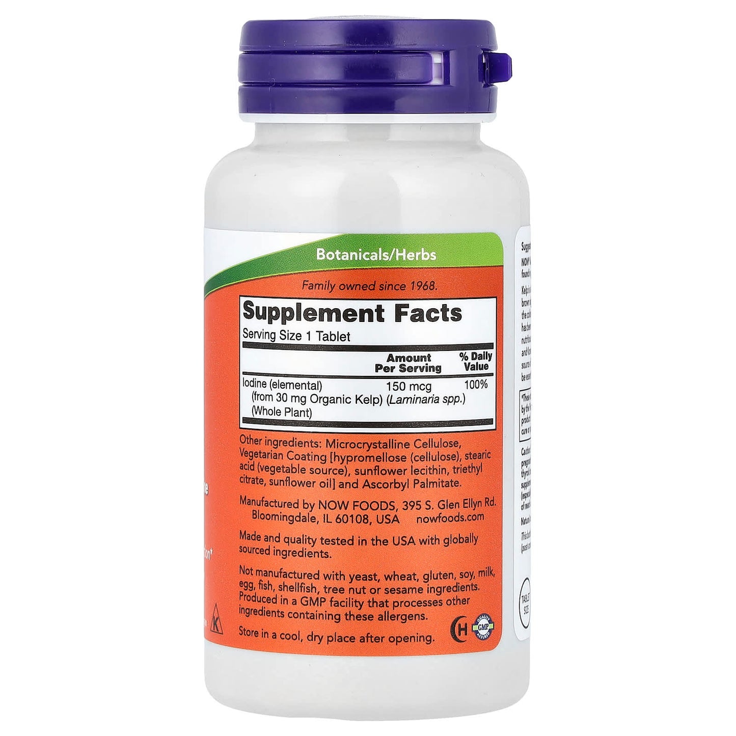 NOW Foods, Kelp, 150 mcg, 200 Tablets - Image 2
