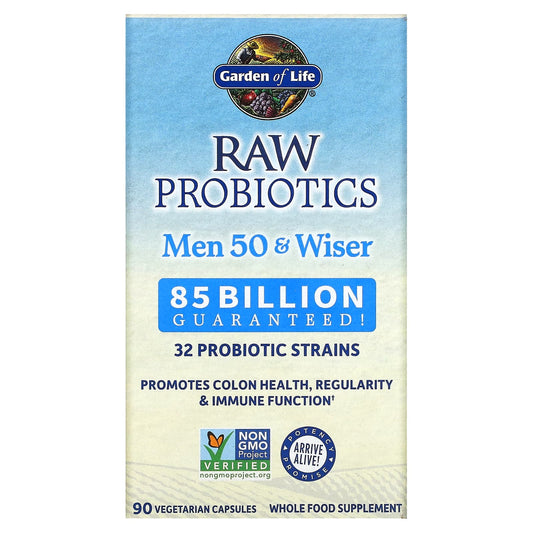 Garden of Life RAW Probiotics Men 50 & Wiser 90 Capsules - Image 1