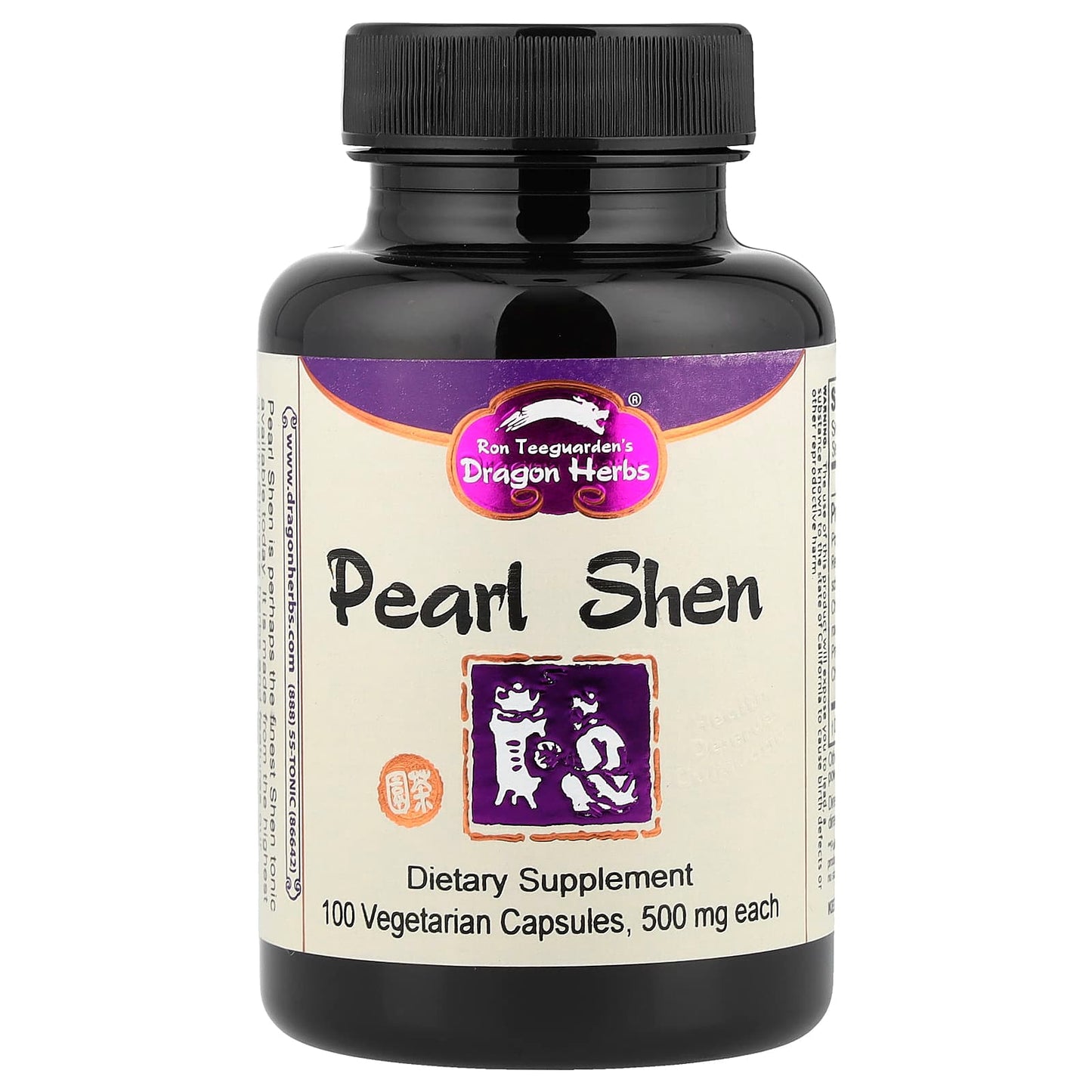 Dragon Herbs Pearl Shen 100 Vegan Capsules for Energy & Vitality - Image 1