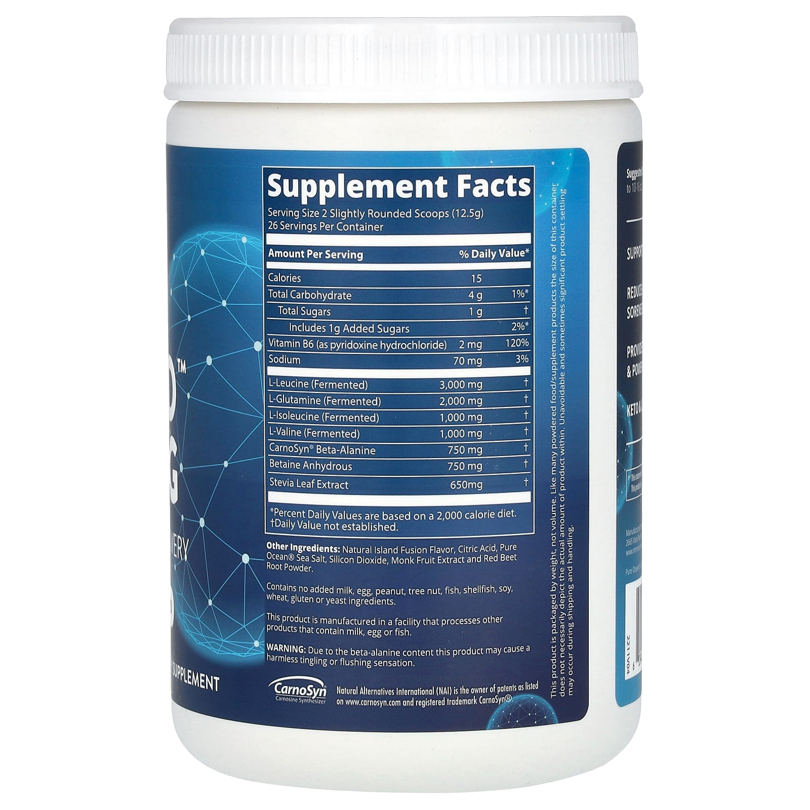 MRM Nutrition, Reload BCAA+G, Post-Workout Recovery, Island Fusion, 11.6 oz (330 g) - Image 2