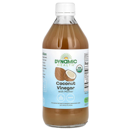 Dynamic Health Coconut Vinegar with Mother, USDA Organic - 473ml - Image 1