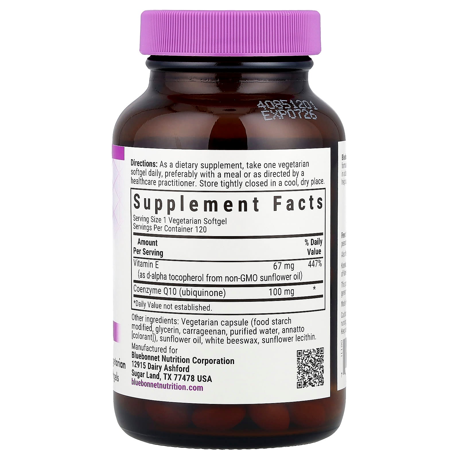 Bluebonnet Nutrition CoQ10 100mg Vegetarian Softgels for Heart Health & Energy - Image 2