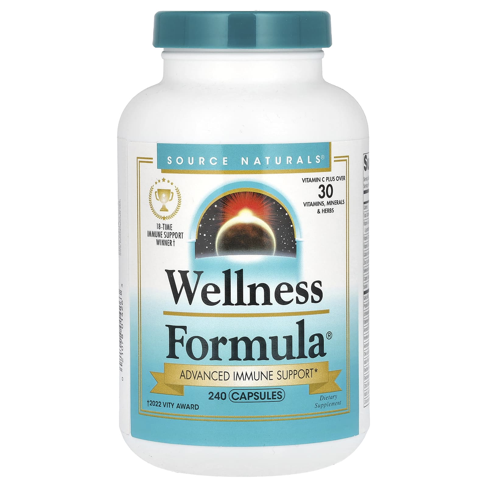 Source Naturals, Wellness Formula, Advanced Immune Support, 240 Capsules - Image 1