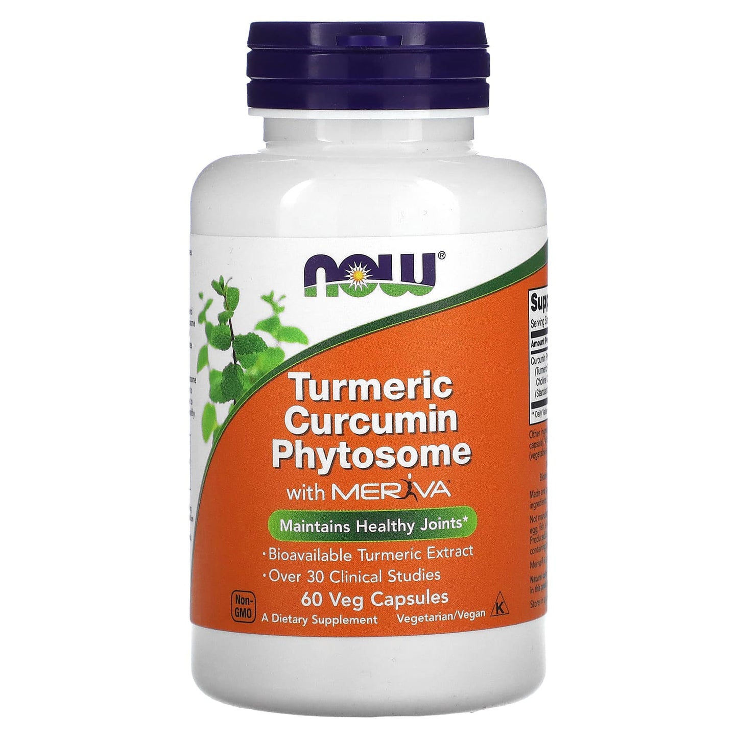 NOW Foods, Turmeric Curcumin Phytosome With Meriva, 60 Veg Capsules (500 mg per Capsule) - Image 1