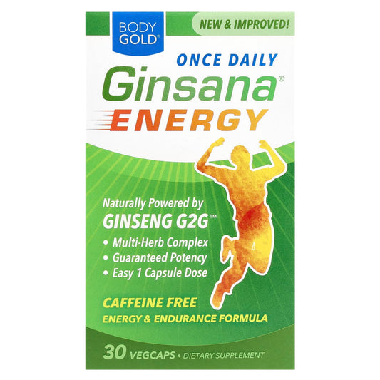 Ginsana&reg; Energy for Natural Endurance & Energy Boost - 30 VegCaps - Image 1