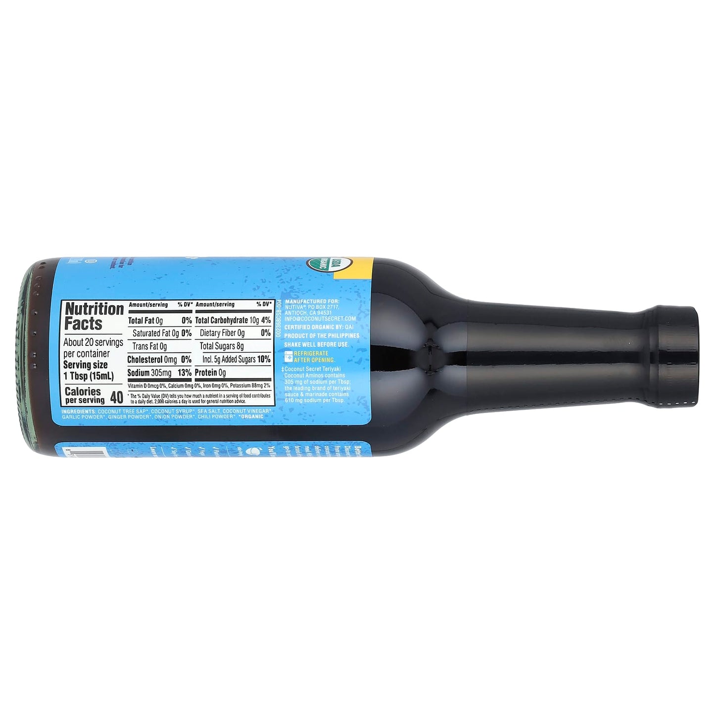 Organic Soy-Free Teriyaki Sauce by Coconut Secret - Vegan & Gluten-Free - Image 2